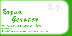 rozsa gerster business card